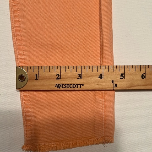 Mona High Rise Tractr Jeans Spanish Vanilla Denim Skinny Crop Fray MSRP $90 (D4) - Picture 5 of 10